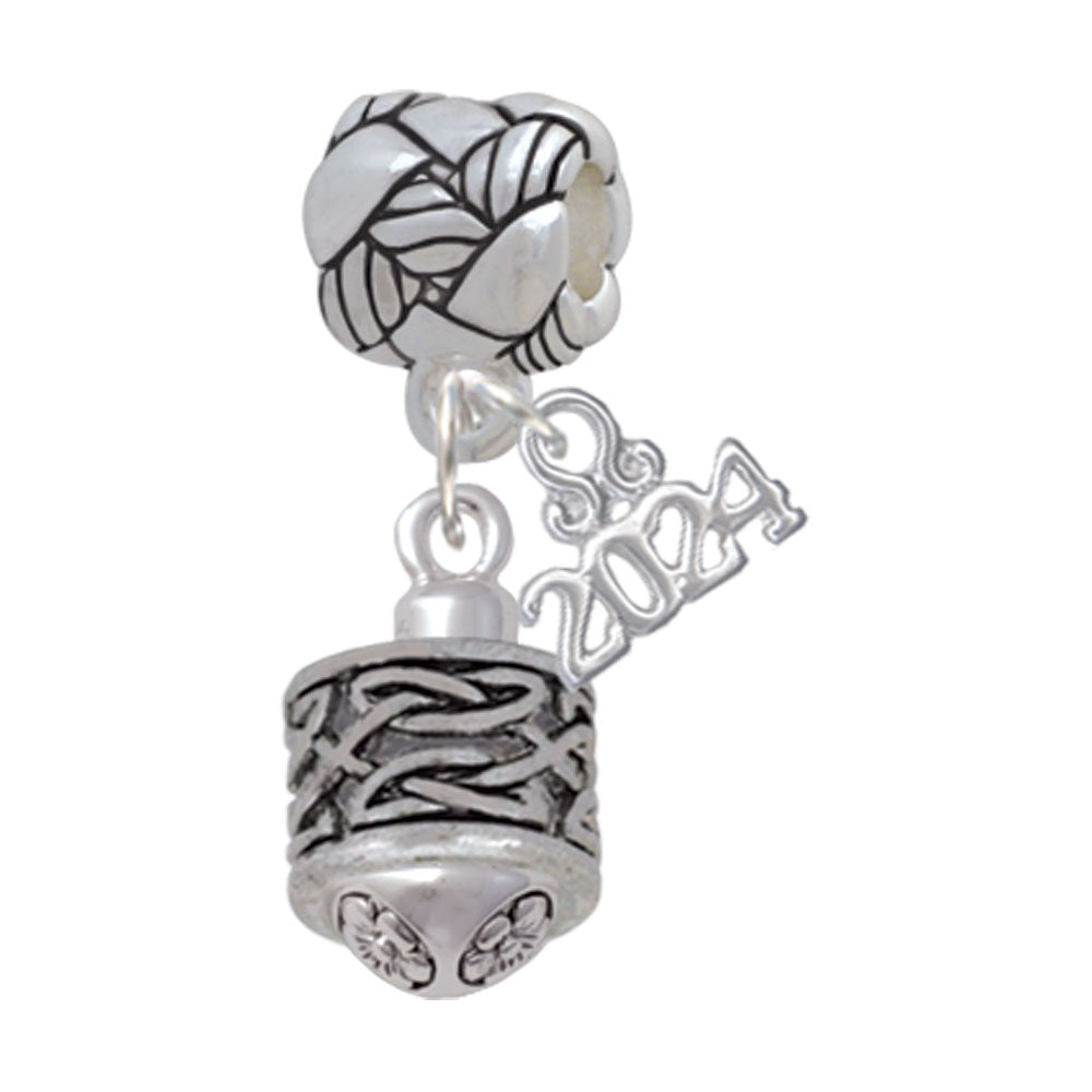 Delight Jewelry Plated Celtic Knot Band Spinner Woven Rope Charm Bead Dangle with Year 2024 Image 1