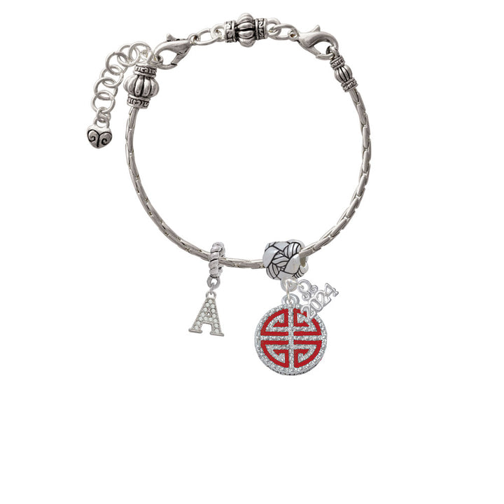 Delight Jewelry Silvertone Chinese Blessing Woven Rope Charm Bead Dangle with Year 2024 Image 3