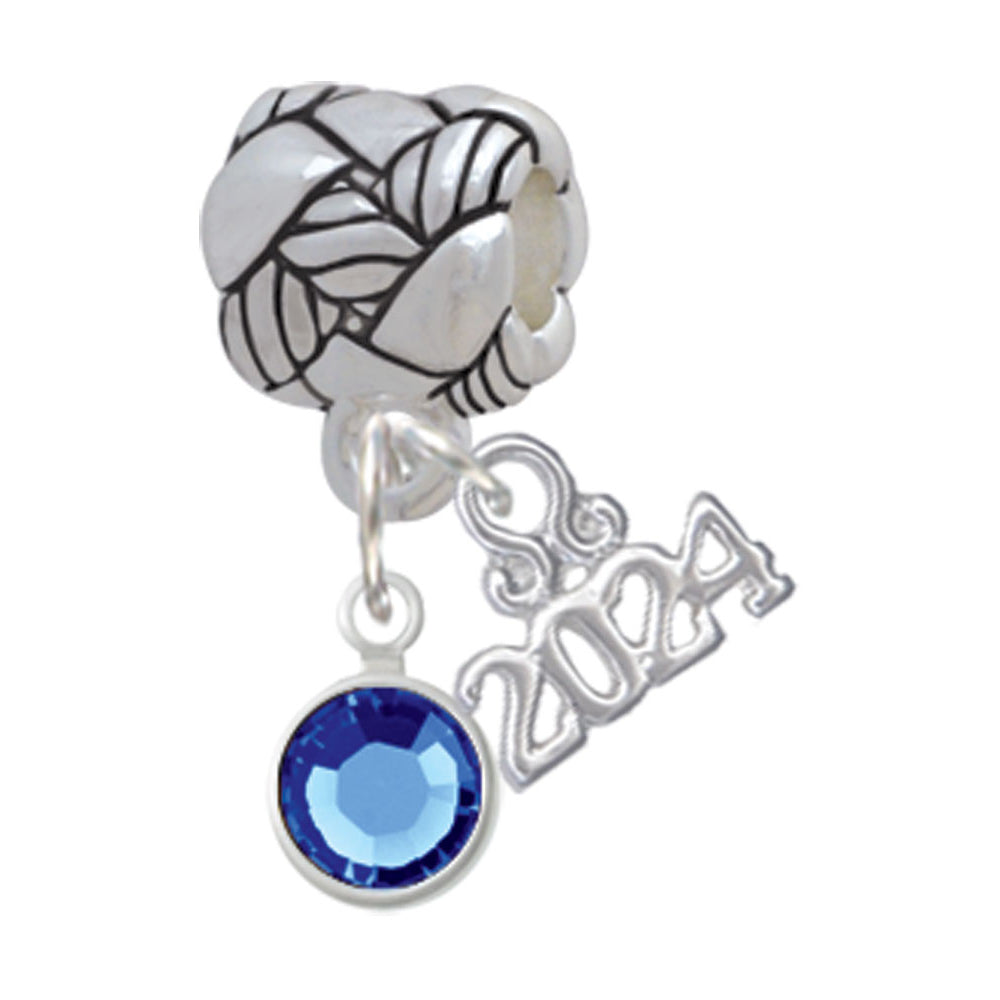 Delight Jewelry Crystal Channel Drop Woven Rope Charm Bead Dangle with Year 2024 Image 8