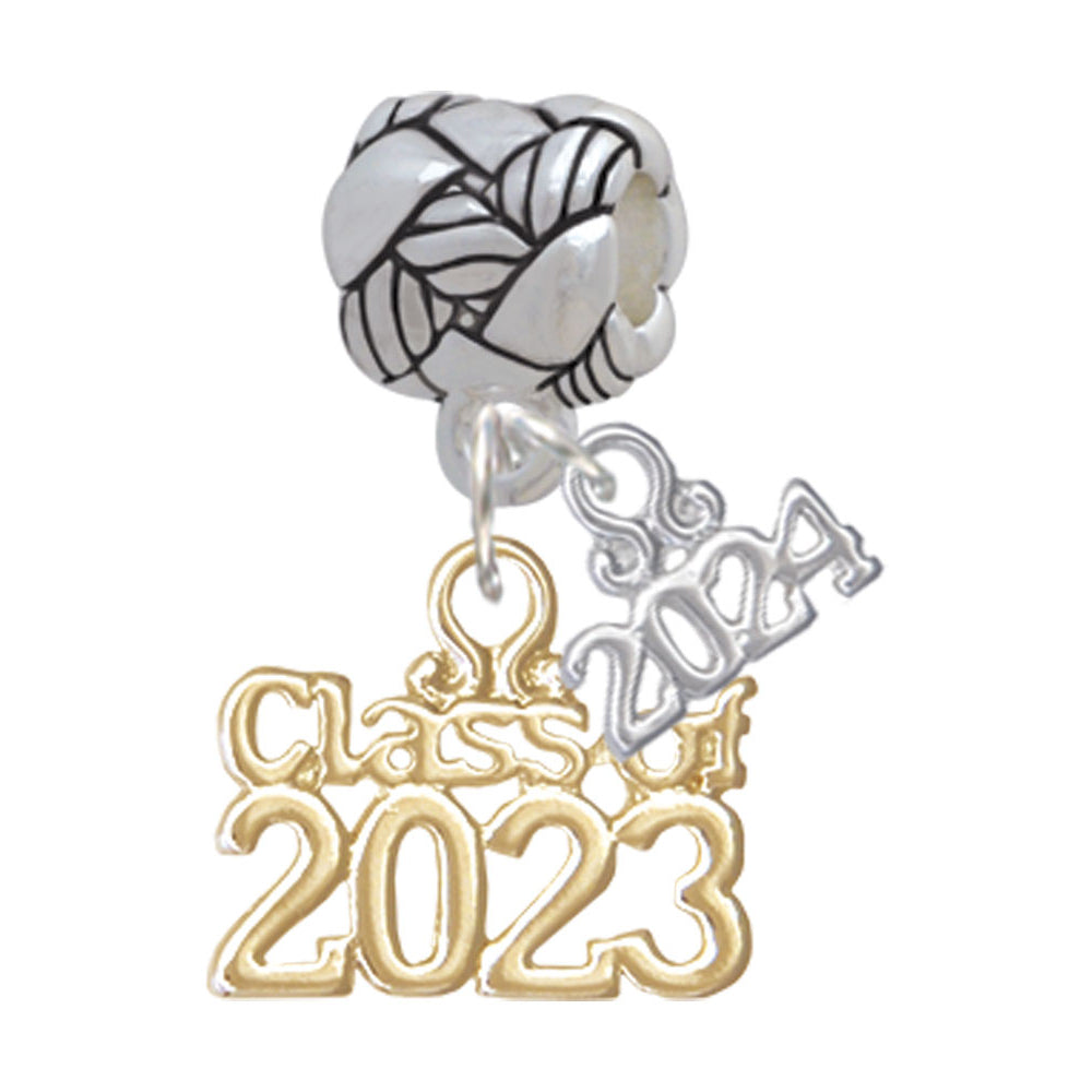 Delight Jewelry Goldtone Class of Woven Rope Charm Bead Dangle with Year 2024 Image 1