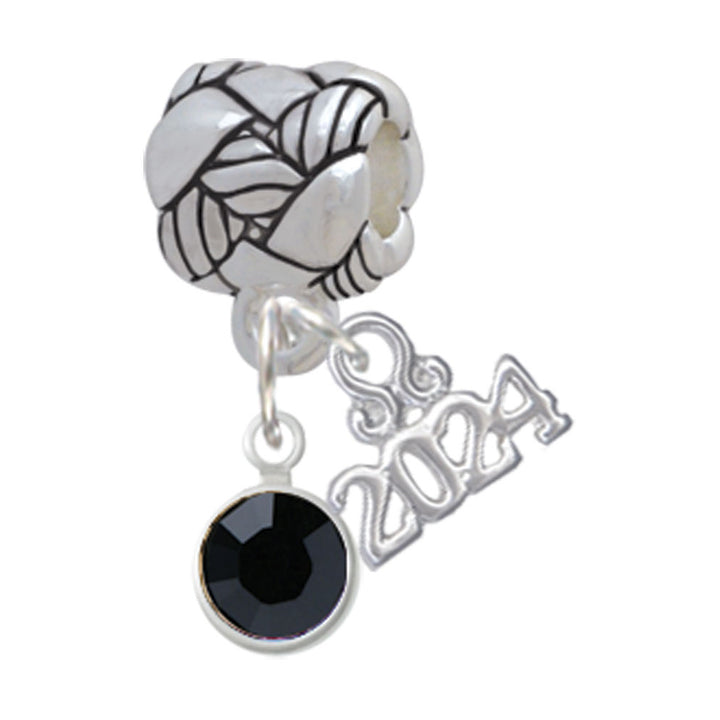 Delight Jewelry Crystal Channel Drop Woven Rope Charm Bead Dangle with Year 2024 Image 11