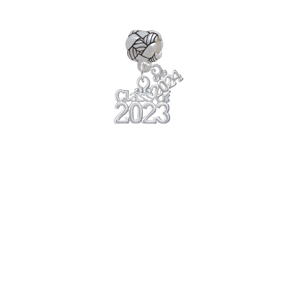 Delight Jewelry Silvertone Class of Woven Rope Charm Bead Dangle with Year 2024 Image 2