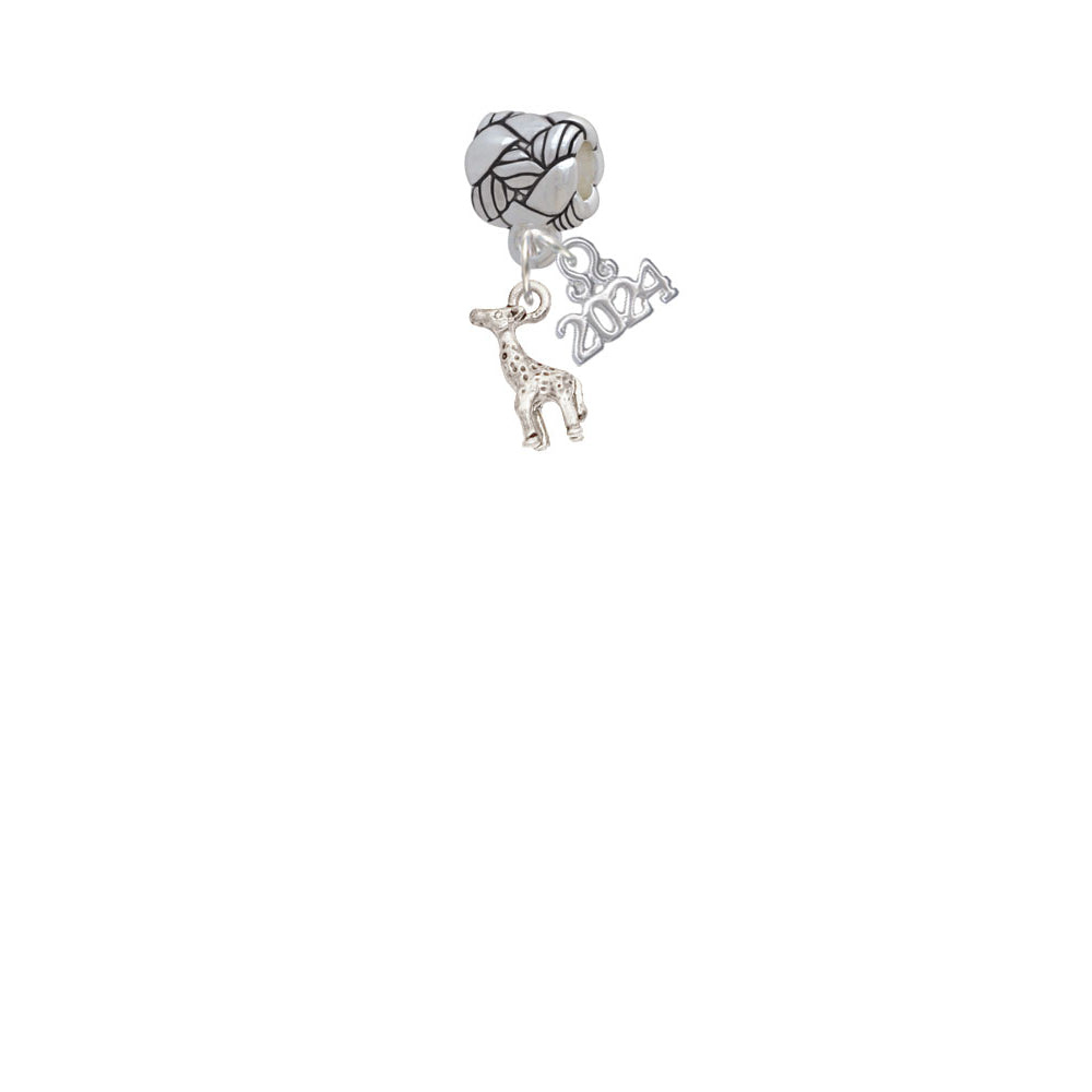 Delight Jewelry Mini Giraffe Woven Rope Charm Bead Dangle with Year 2024 Image 2