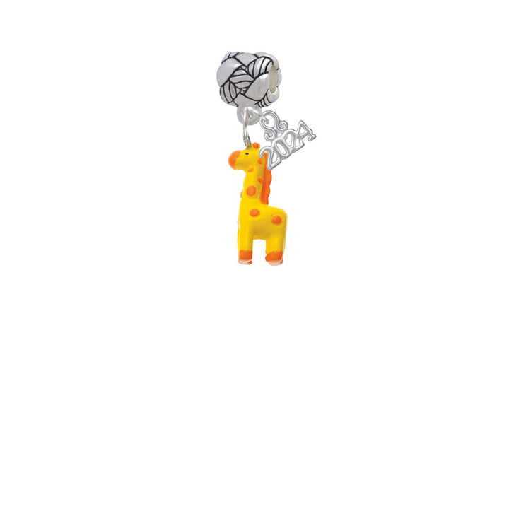 Delight Jewelry Resin Geronimo the Giraffe Woven Rope Charm Bead Dangle with Year 2024 Image 1