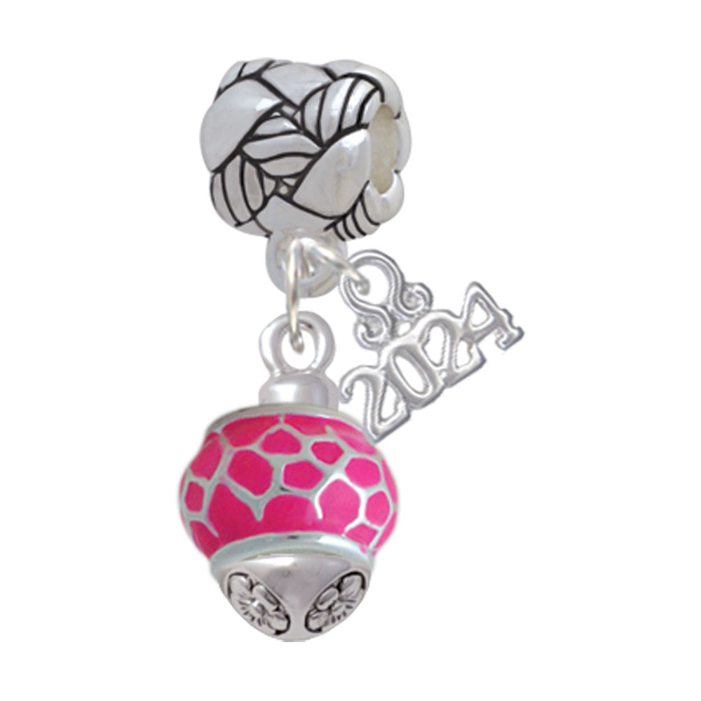 Delight Jewelry Giraffe Print Spinner Woven Rope Charm Bead Dangle with Year 2024 Image 1