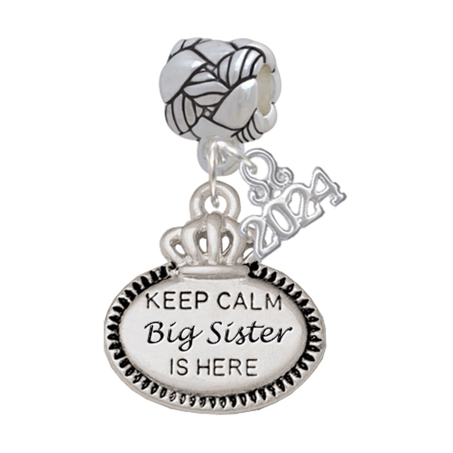 Delight Jewelry Keep Calm Family Woven Rope Charm Bead Dangle with Year 2024 Image 1