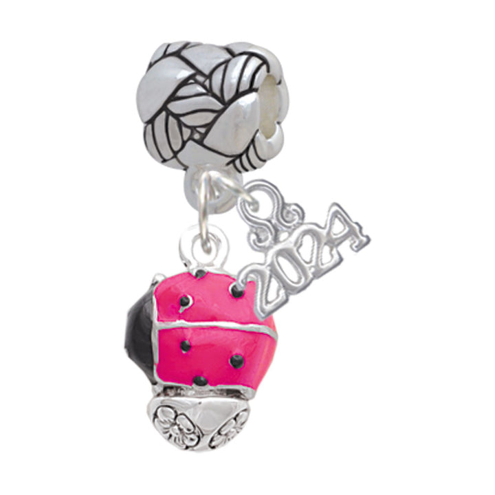 Delight Jewelry Enamel Ladybug Spinner Woven Rope Charm Bead Dangle with Year 2024 Image 4