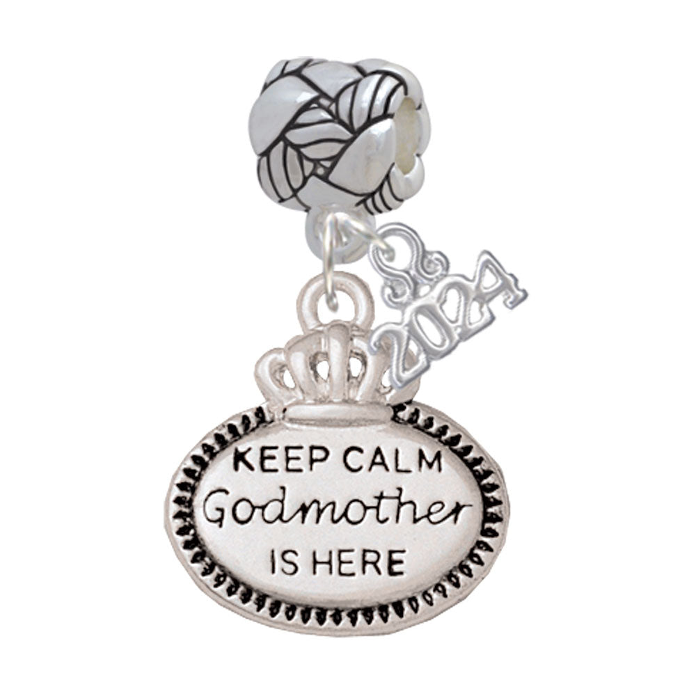 Delight Jewelry Keep Calm Family Woven Rope Charm Bead Dangle with Year 2024 Image 7
