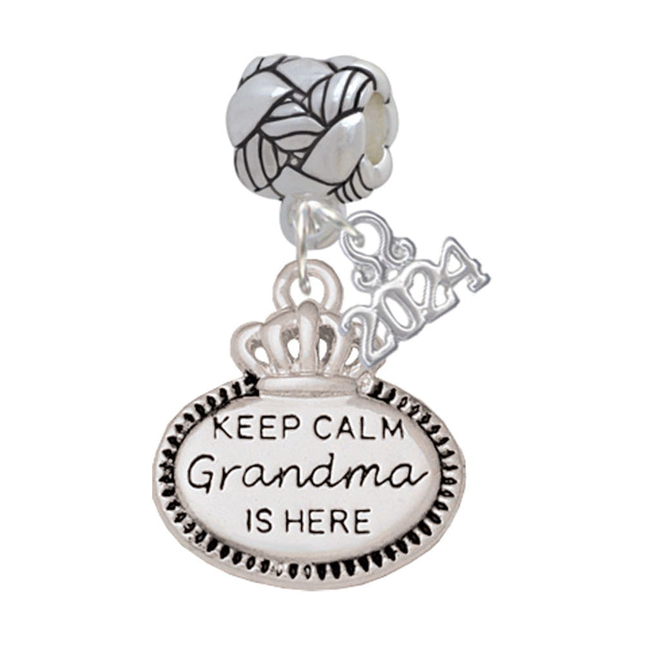 Delight Jewelry Keep Calm Family Woven Rope Charm Bead Dangle with Year 2024 Image 8