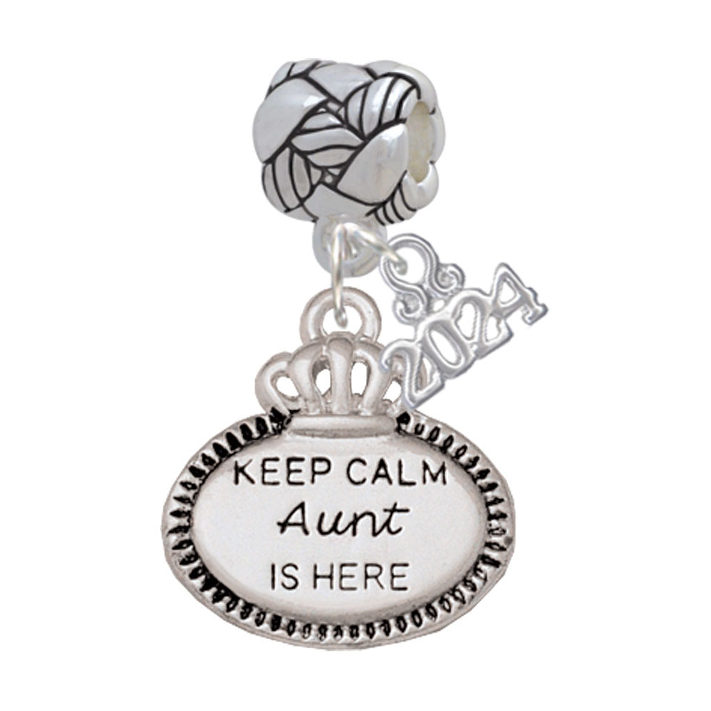 Delight Jewelry Keep Calm Family Woven Rope Charm Bead Dangle with Year 2024 Image 9