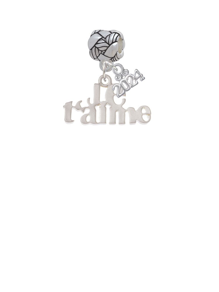 Delight Jewelry Large Je Taime Woven Rope Charm Bead Dangle with Year 2024 Image 2