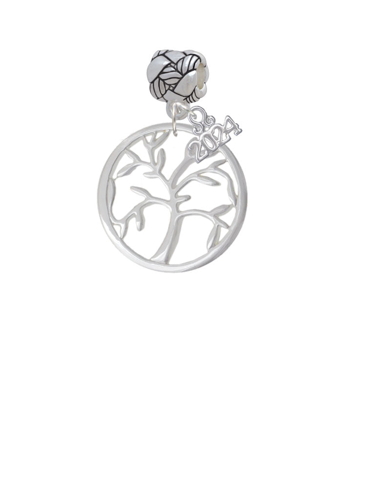 Delight Jewelry Tree of Life in Circle Woven Rope Charm Bead Dangle with Year 2024 Image 2