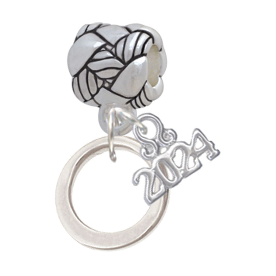 Delight Jewelry Plated Medium Karma Ring Woven Rope Charm Bead Dangle with Year 2024 Image 1