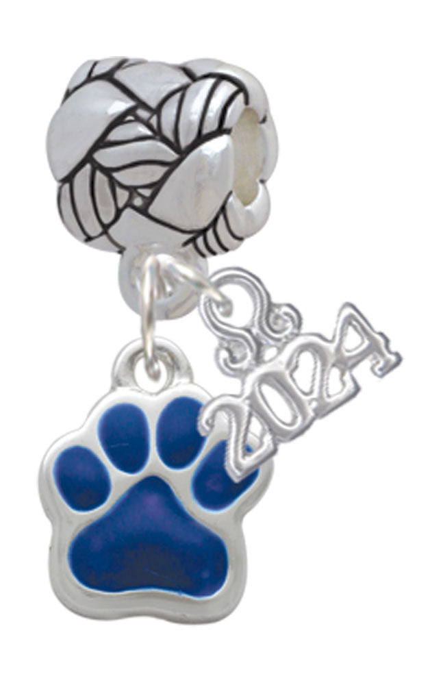 Delight Jewelry Silvertone Small Color Paw Woven Rope Charm Bead Dangle with Year 2024 Image 11
