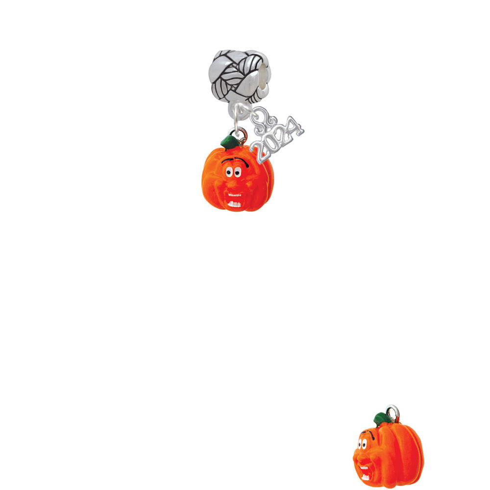 Delight Jewelry Resin Funny Face Pumpkin Woven Rope Charm Bead Dangle with Year 2024 Image 2