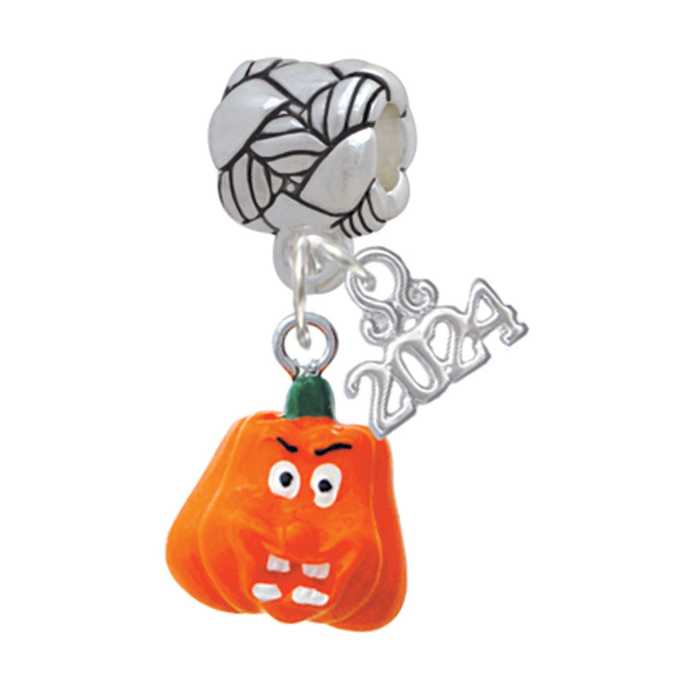 Delight Jewelry Resin Funny Face Pumpkin Woven Rope Charm Bead Dangle with Year 2024 Image 4