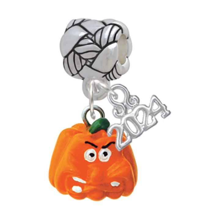 Delight Jewelry Resin Funny Face Pumpkin Woven Rope Charm Bead Dangle with Year 2024 Image 6