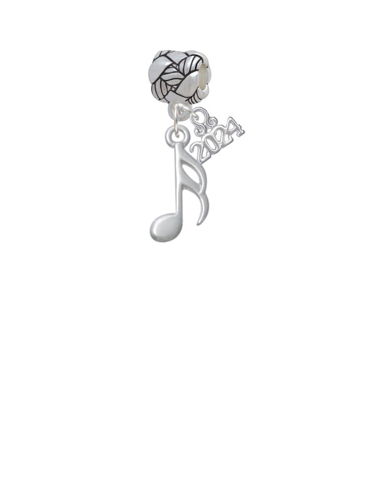 Delight Jewelry Plated Sixteenth Note Woven Rope Charm Bead Dangle with Year 2024 Image 2