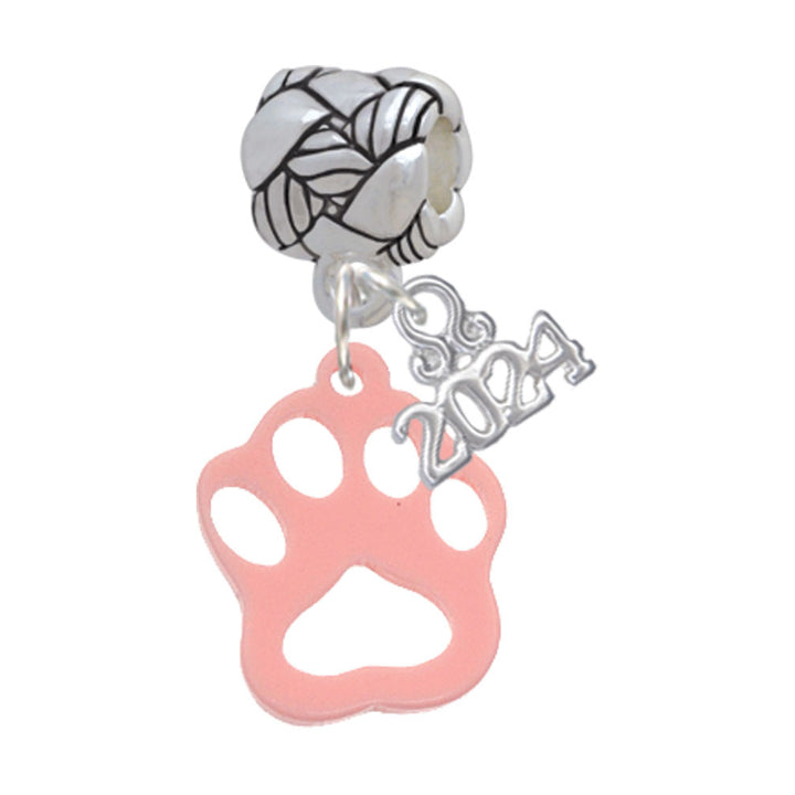 Delight Jewelry Acrylic Small Paw Woven Rope Charm Bead Dangle with Year 2024 Image 2