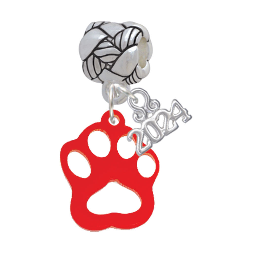 Delight Jewelry Acrylic Small Paw Woven Rope Charm Bead Dangle with Year 2024 Image 3