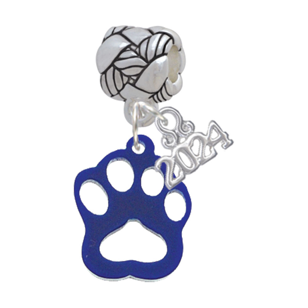 Delight Jewelry Acrylic Small Paw Woven Rope Charm Bead Dangle with Year 2024 Image 4