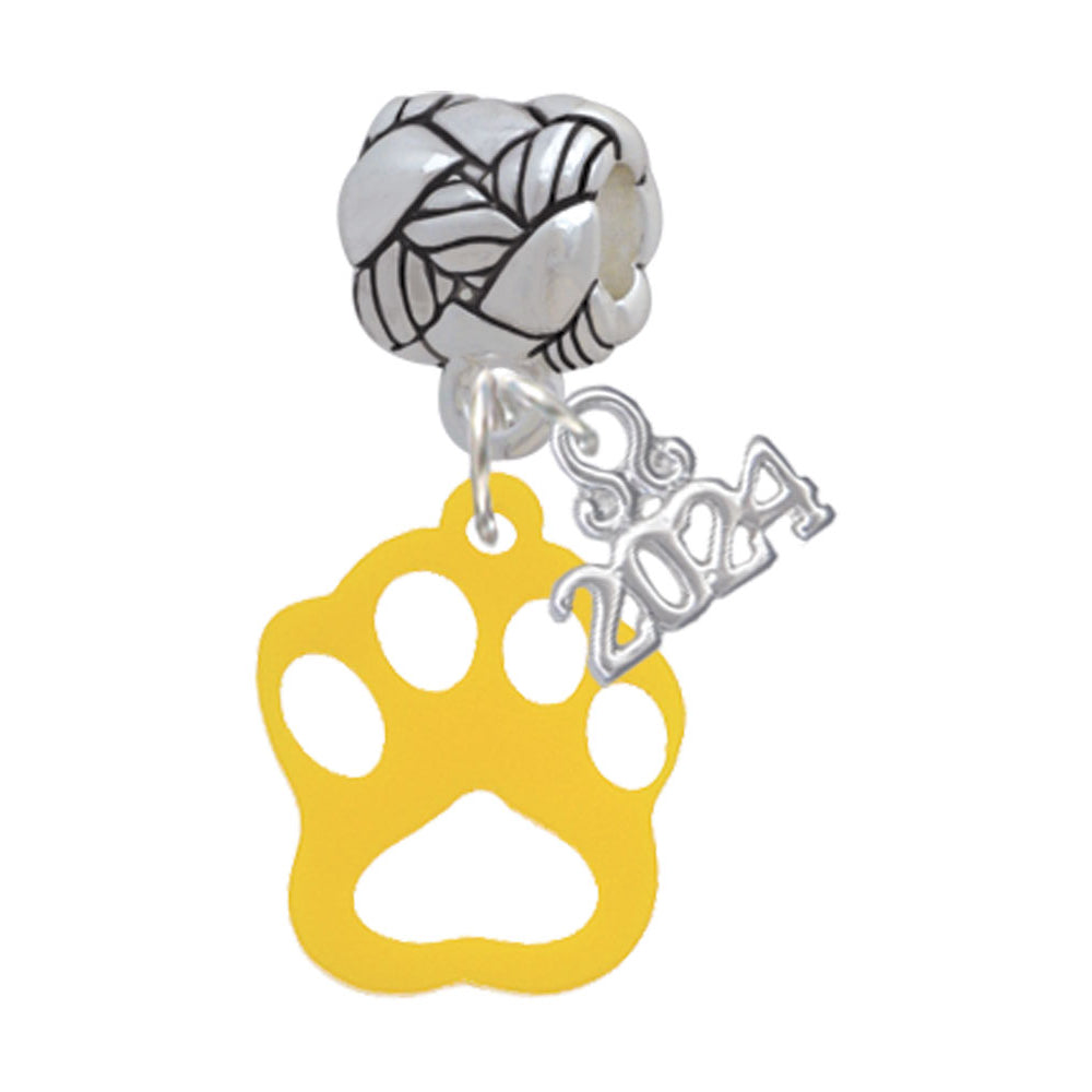 Delight Jewelry Acrylic Small Paw Woven Rope Charm Bead Dangle with Year 2024 Image 6