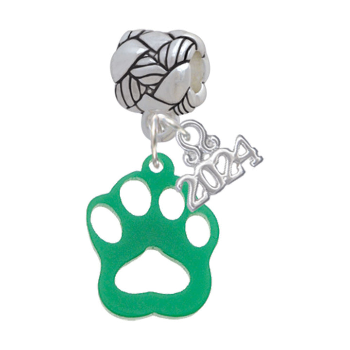Delight Jewelry Acrylic Small Paw Woven Rope Charm Bead Dangle with Year 2024 Image 7