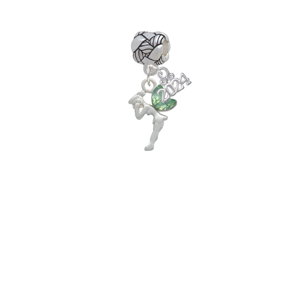 Delight Jewelry Silvertone Small Fairy with Resin Wings Woven Rope Charm Bead Dangle with Year 2024 Image 2
