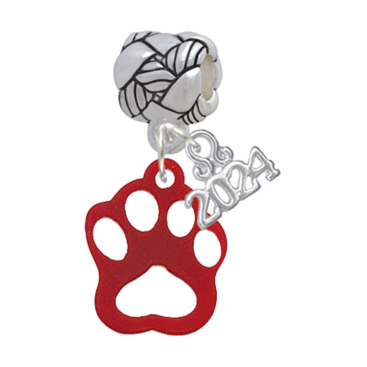 Delight Jewelry Acrylic Small Paw Woven Rope Charm Bead Dangle with Year 2024 Image 11