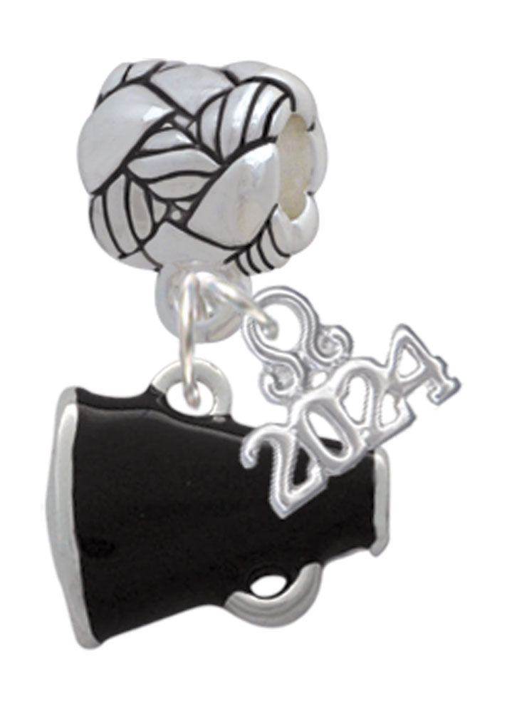 Delight Jewelry Silvertone Small Color Megaphone Woven Rope Charm Bead Dangle with Year 2024 Image 1