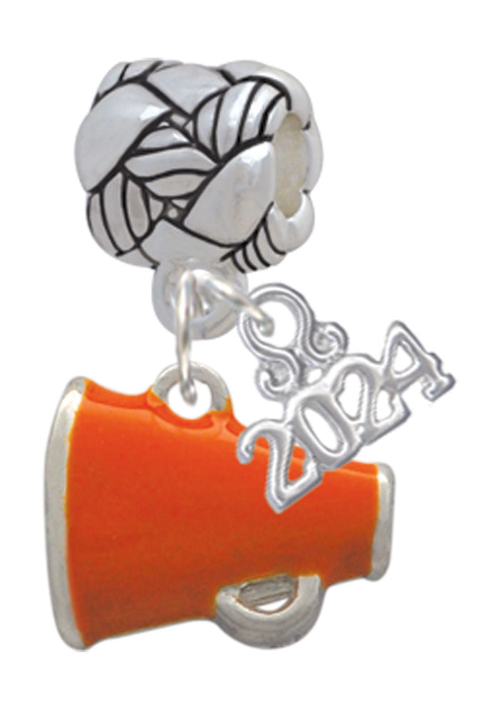 Delight Jewelry Silvertone Small Color Megaphone Woven Rope Charm Bead Dangle with Year 2024 Image 6
