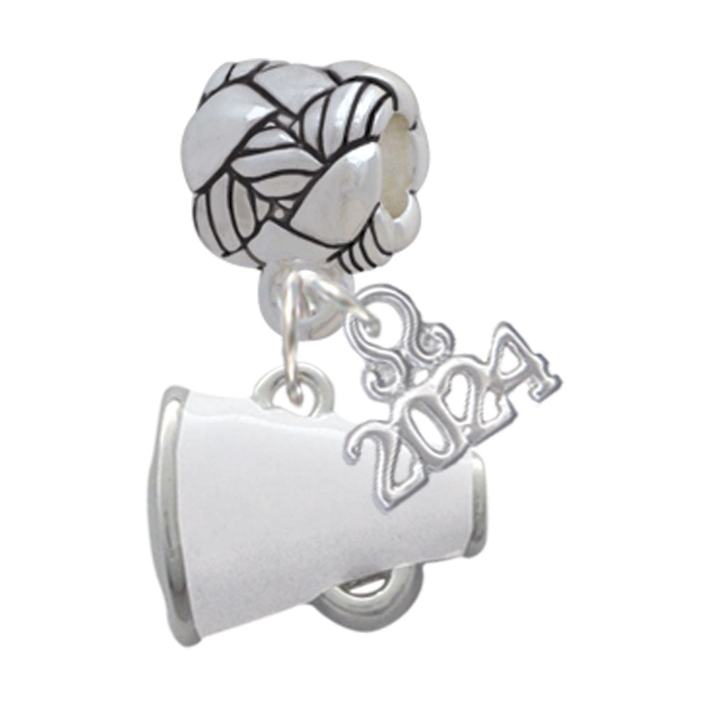 Delight Jewelry Silvertone Small Color Megaphone Woven Rope Charm Bead Dangle with Year 2024 Image 9