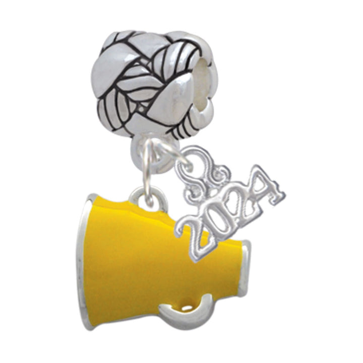 Delight Jewelry Silvertone Small Color Megaphone Woven Rope Charm Bead Dangle with Year 2024 Image 10