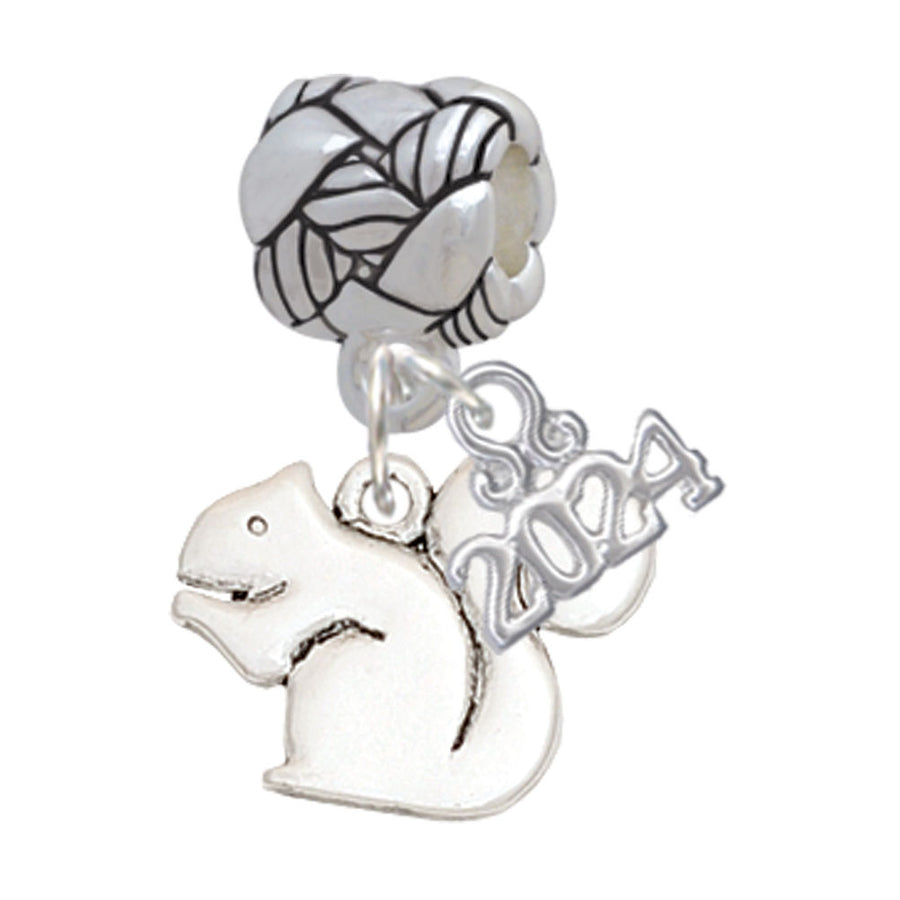 Delight Jewelry Plated Squirrel Woven Rope Charm Bead Dangle with Year 2024 Image 1