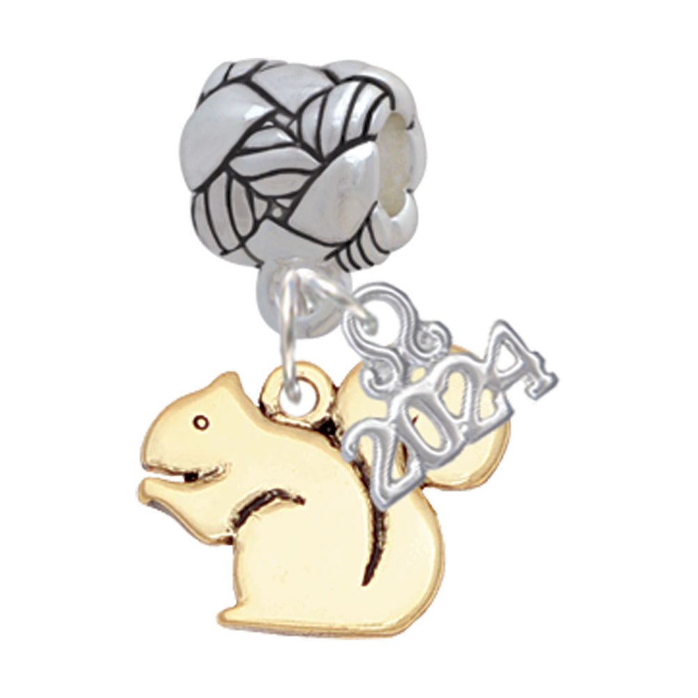 Delight Jewelry Plated Squirrel Woven Rope Charm Bead Dangle with Year 2024 Image 4