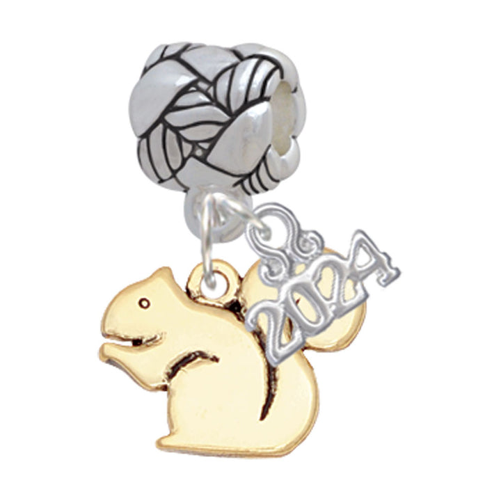 Delight Jewelry Plated Squirrel Woven Rope Charm Bead Dangle with Year 2024 Image 4