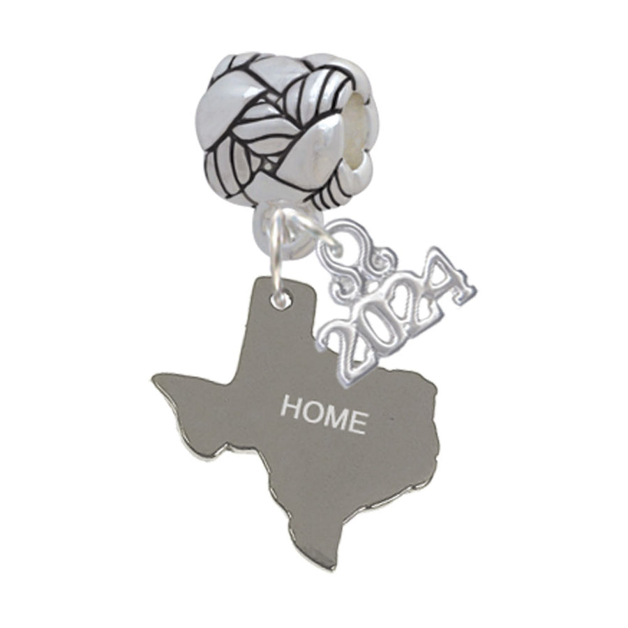 Delight Jewelry Stainless Steel Texas - Woven Rope Charm Bead Dangle with Year 2024 Image 1