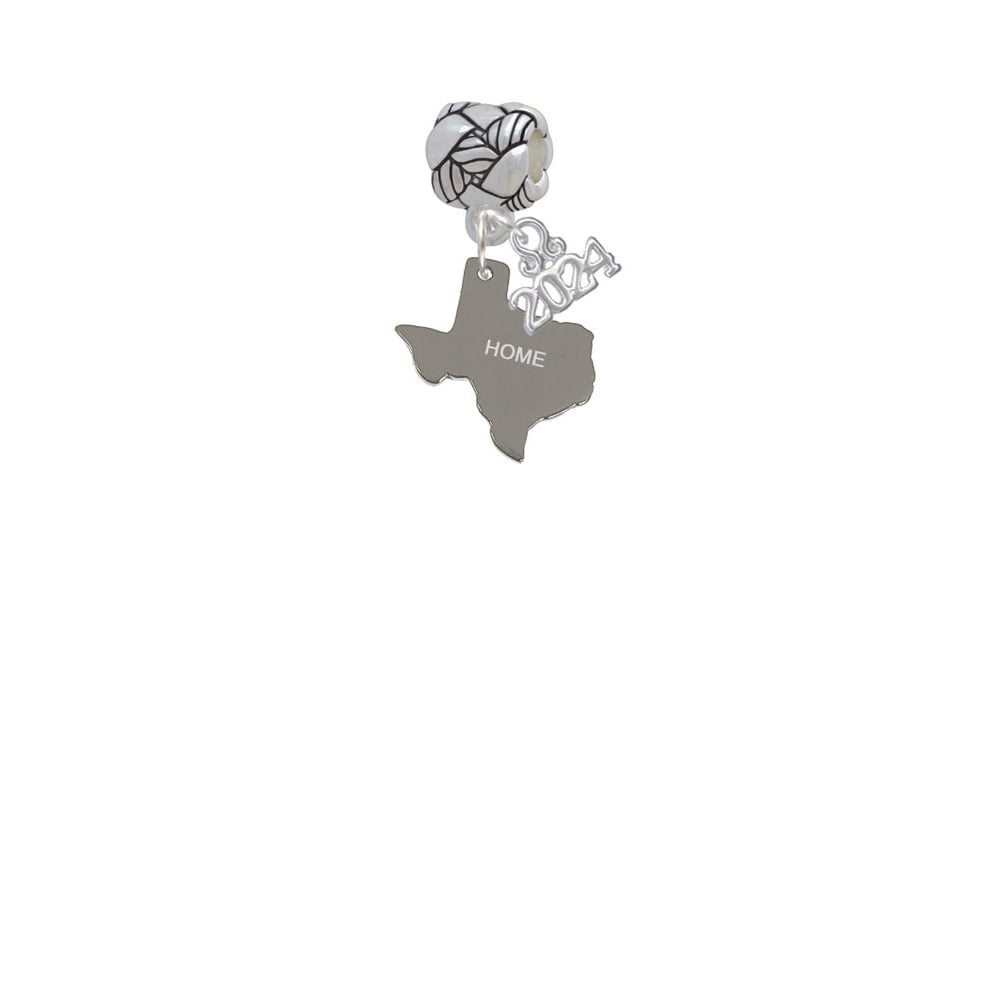 Delight Jewelry Stainless Steel Texas - Woven Rope Charm Bead Dangle with Year 2024 Image 2