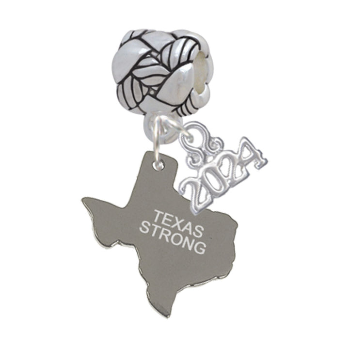 Delight Jewelry Stainless Steel Texas - Woven Rope Charm Bead Dangle with Year 2024 Image 7