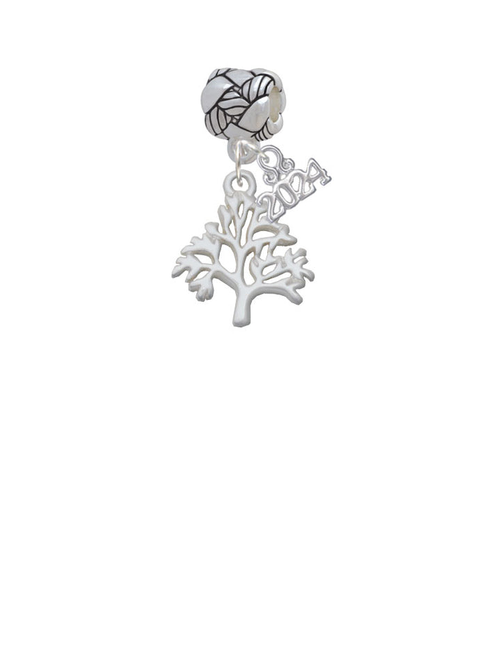 Delight Jewelry Plated Medium Tree of Life Woven Rope Charm Bead Dangle with Year 2024 Image 2