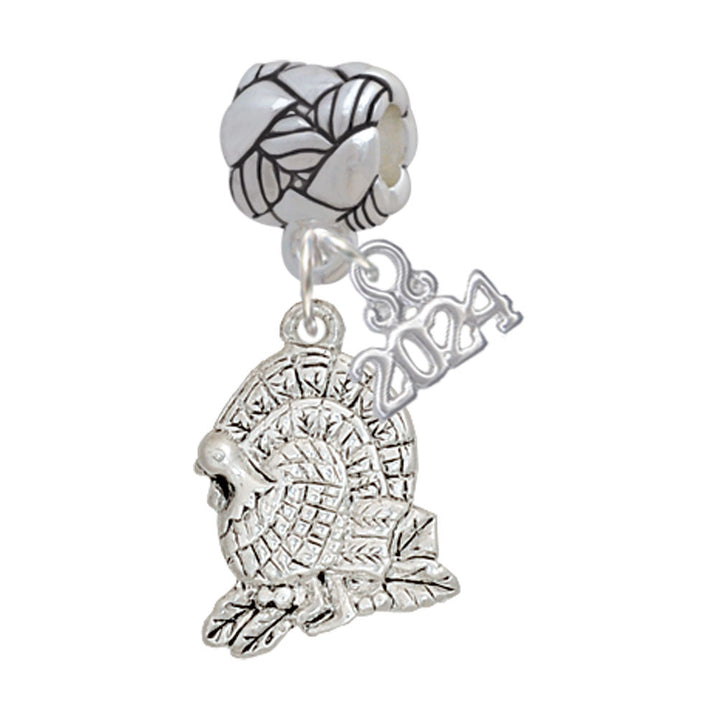 Delight Jewelry Plated Medium Turkey Woven Rope Charm Bead Dangle with Year 2024 Image 1