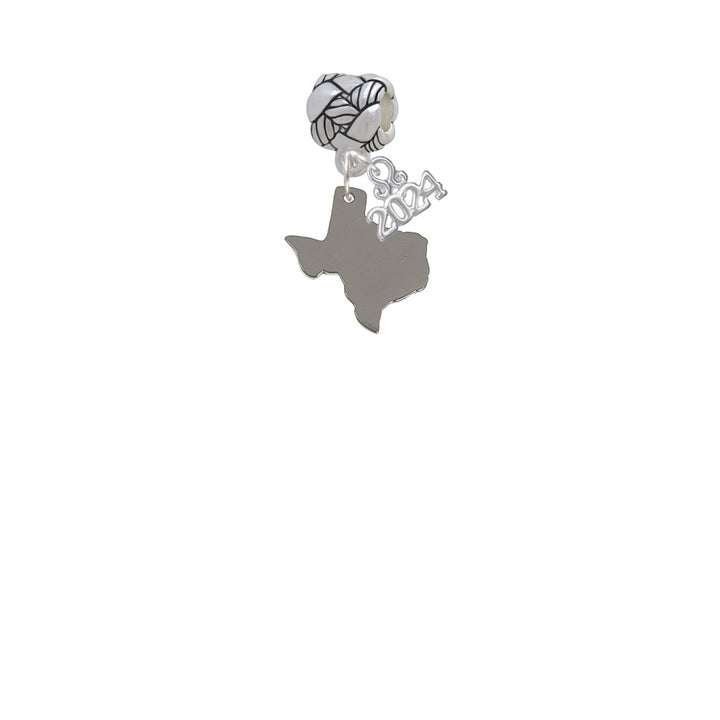 Delight Jewelry Stainless Steel Texas Shape - Woven Rope Charm Bead Dangle with Year 2024 Image 2