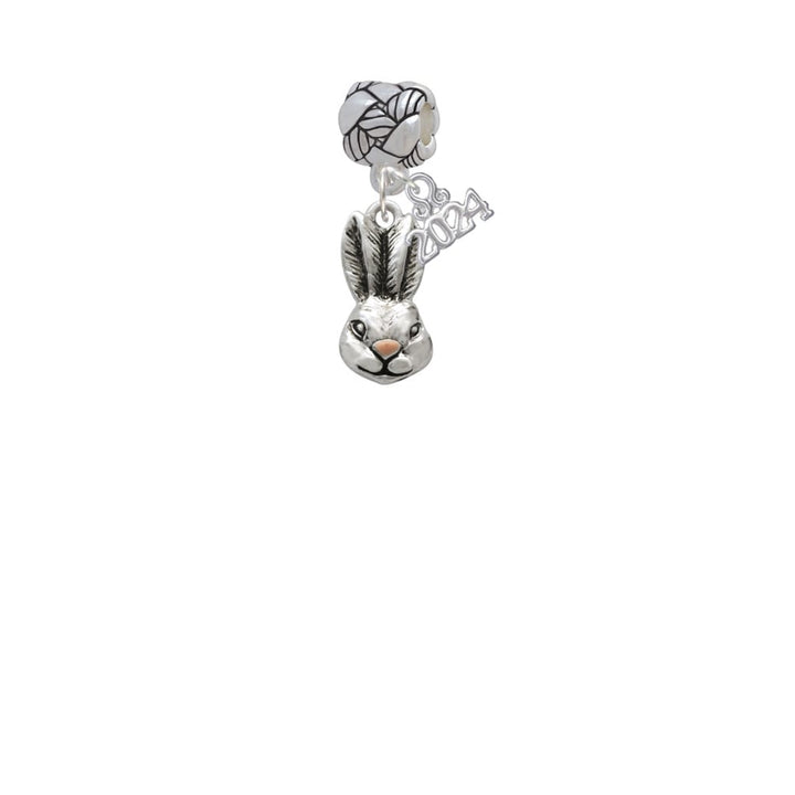Delight Jewelry Antiqued Bunny Head Woven Rope Charm Bead Dangle with Year 2024 Image 2
