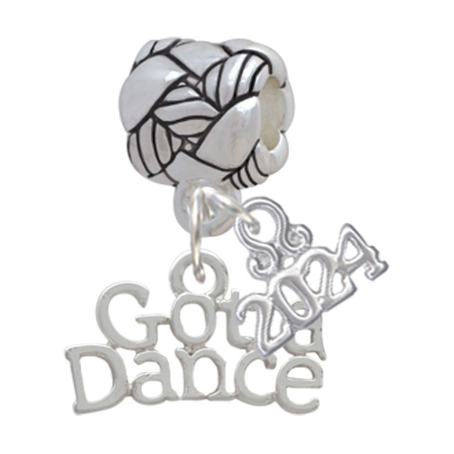 Delight Jewelry Silvertone Gotta Dance Woven Rope Charm Bead Dangle with Year 2024 Image 1