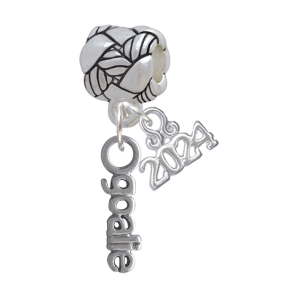Delight Jewelry Silvertone Goalie Woven Rope Charm Bead Dangle with Year 2024 Image 1