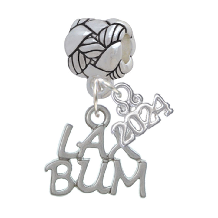 Delight Jewelry Silvertone LAX BUM Woven Rope Charm Bead Dangle with Year 2024 Image 1