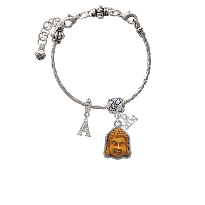 Delight Jewelry Resin Buddha Head in Frame Woven Rope Charm Bead Dangle with Year 2024 Image 3