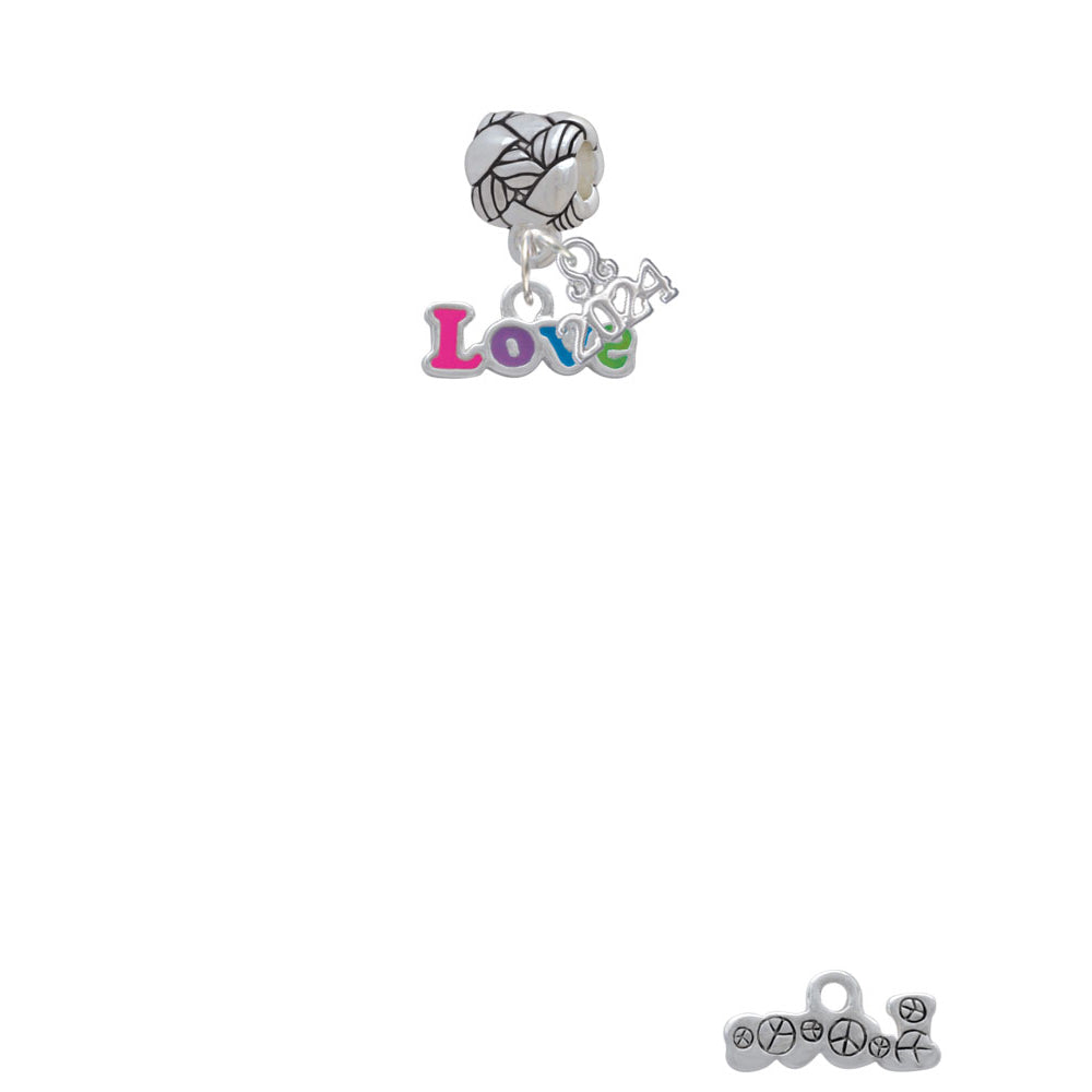 Delight Jewelry Rainbow Colored Love Woven Rope Charm Bead Dangle with Year 2024 Image 2