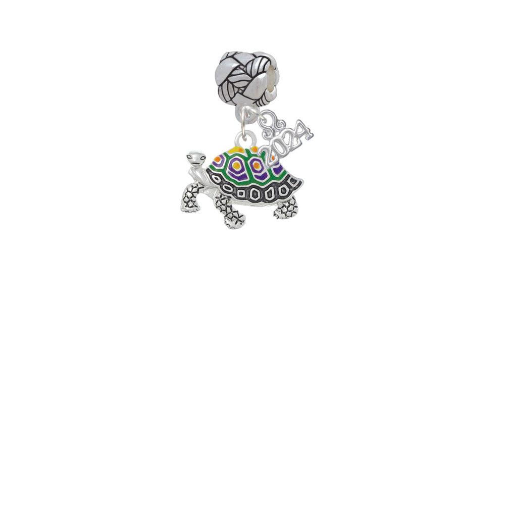 Delight Jewelry Enamel Side Turtle Woven Rope Charm Bead Dangle with Year 2024 Image 2
