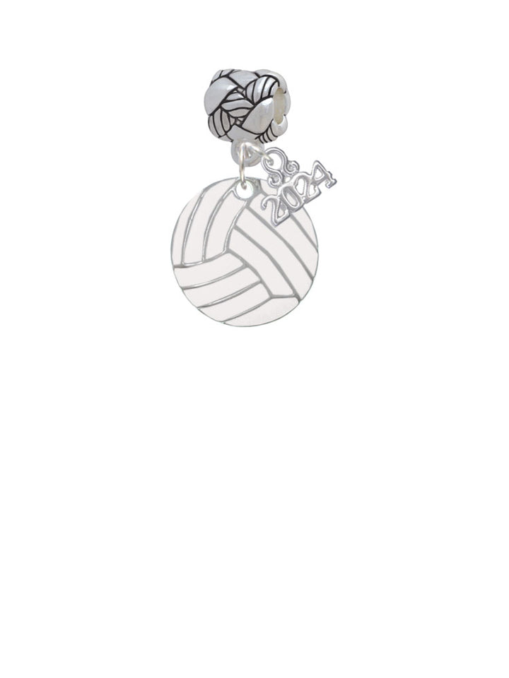 Delight Jewelry 3/4 Enamel Volleyball Woven Rope Charm Bead Dangle with Year 2024 Image 2